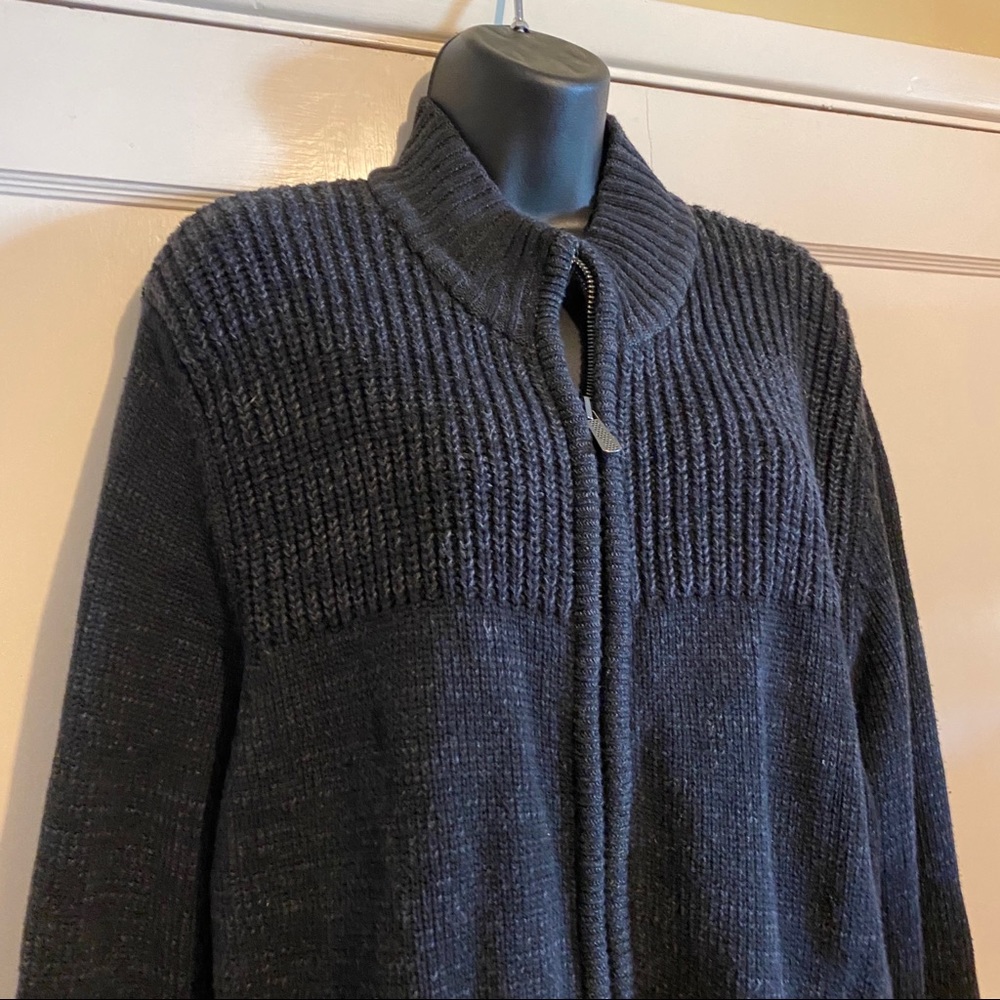 Apt. 9 Dark Grey Cozy ZIP Up Sweater XL - Picture 3 of 8